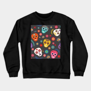 Day of the Dead Dia de los Muertos Print Crewneck Sweatshirt